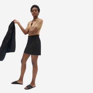 NWT Everlane The Mini Skirt Black 4